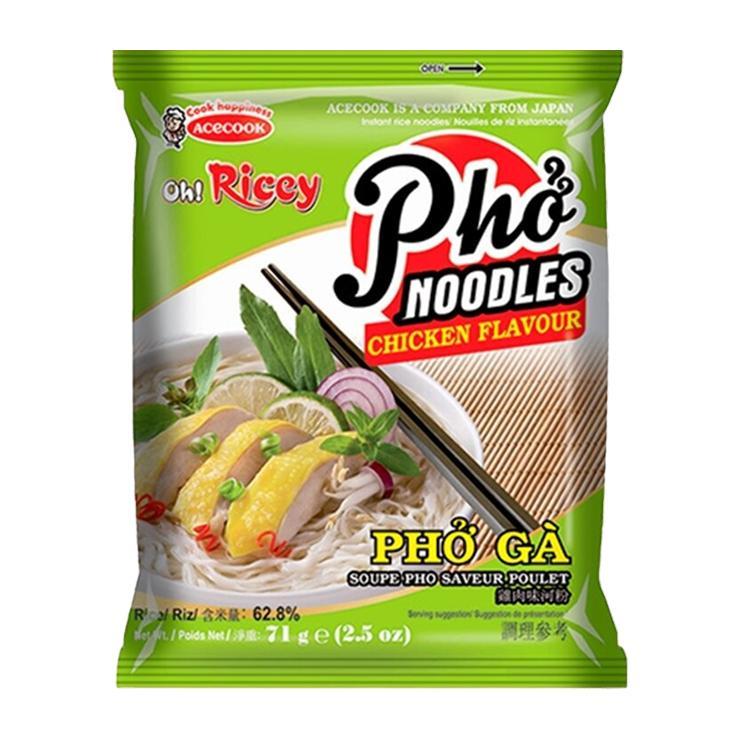 Лапша быстрого приготовления Acecook OH! RICEY Фо Бо со вкусом курицы 71 гр., флоу-пак