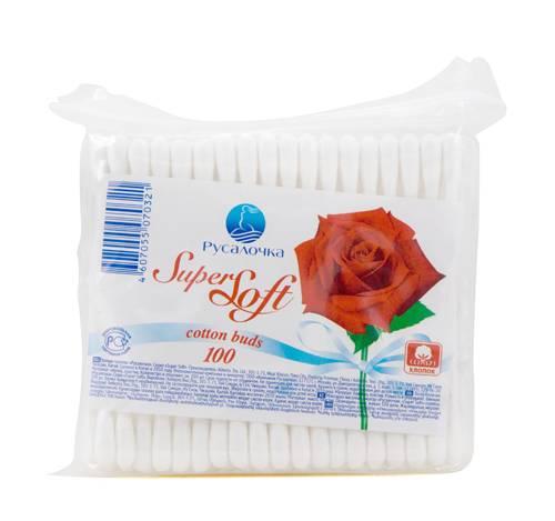 Ватные палочки 100шт, Русалочка Super Soft, флоу-пак