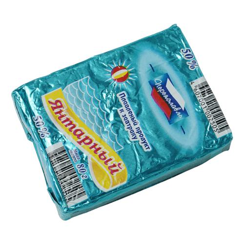 Плавленый продукт Переяславль Янтарный Рязань, 80 гр., обертка фольга/бумага