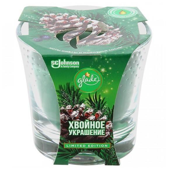 Ароматизированная свеча Glade Хвойное настроение, 120 гр., стекло