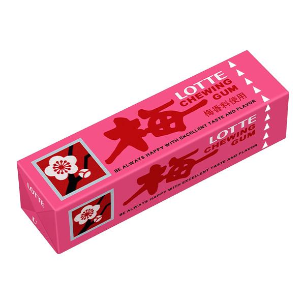 Жевательная резинка Lotte Ume gum 26,1 гр., обертка
