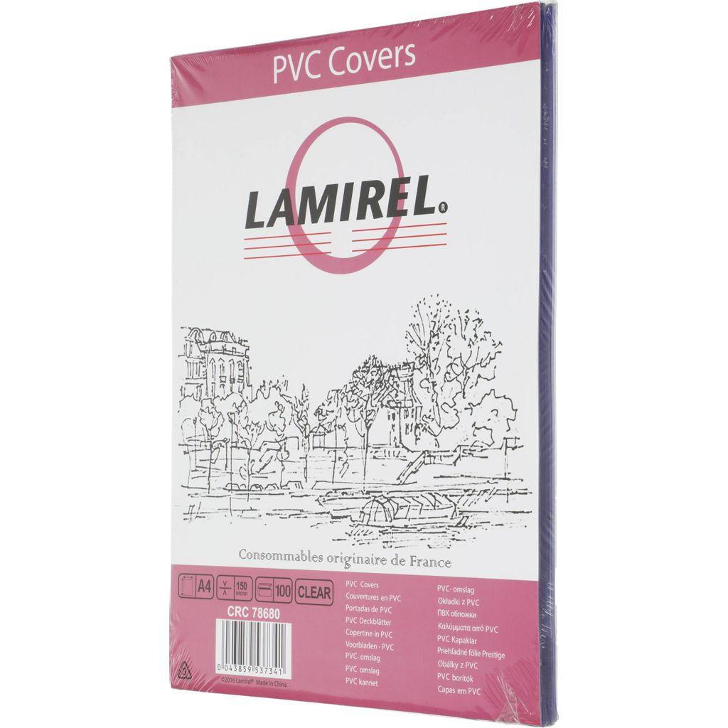 Обложка Fellowes Lamirel, A4, 150мкм, 100, прозрачный