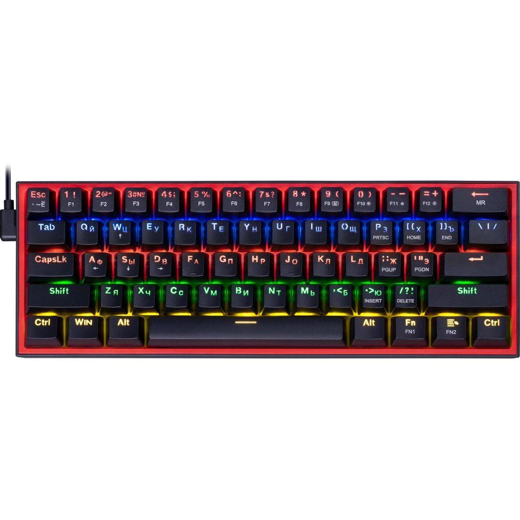 Клавиатура Redragon Fizz, проводная, USB, механическая, черный [72594]