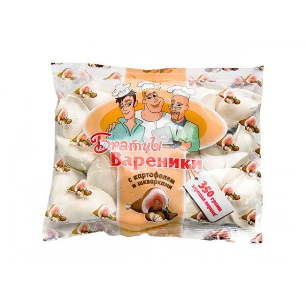 Вареники Братцы Вареники с картофелем и шкварками 350 гр., флоу-пак