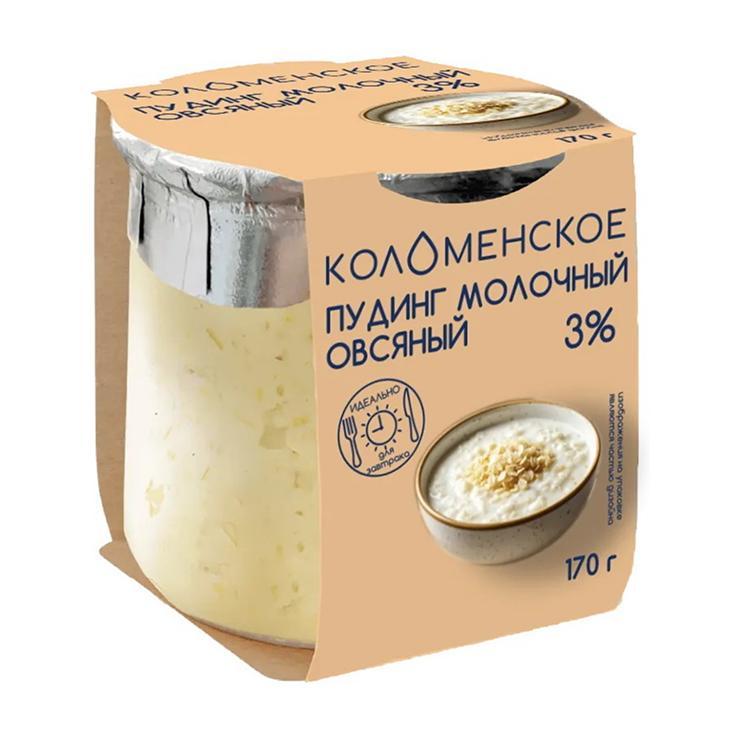Пудинг Коломенский молочный овсяный 3% 170 гр., стекло