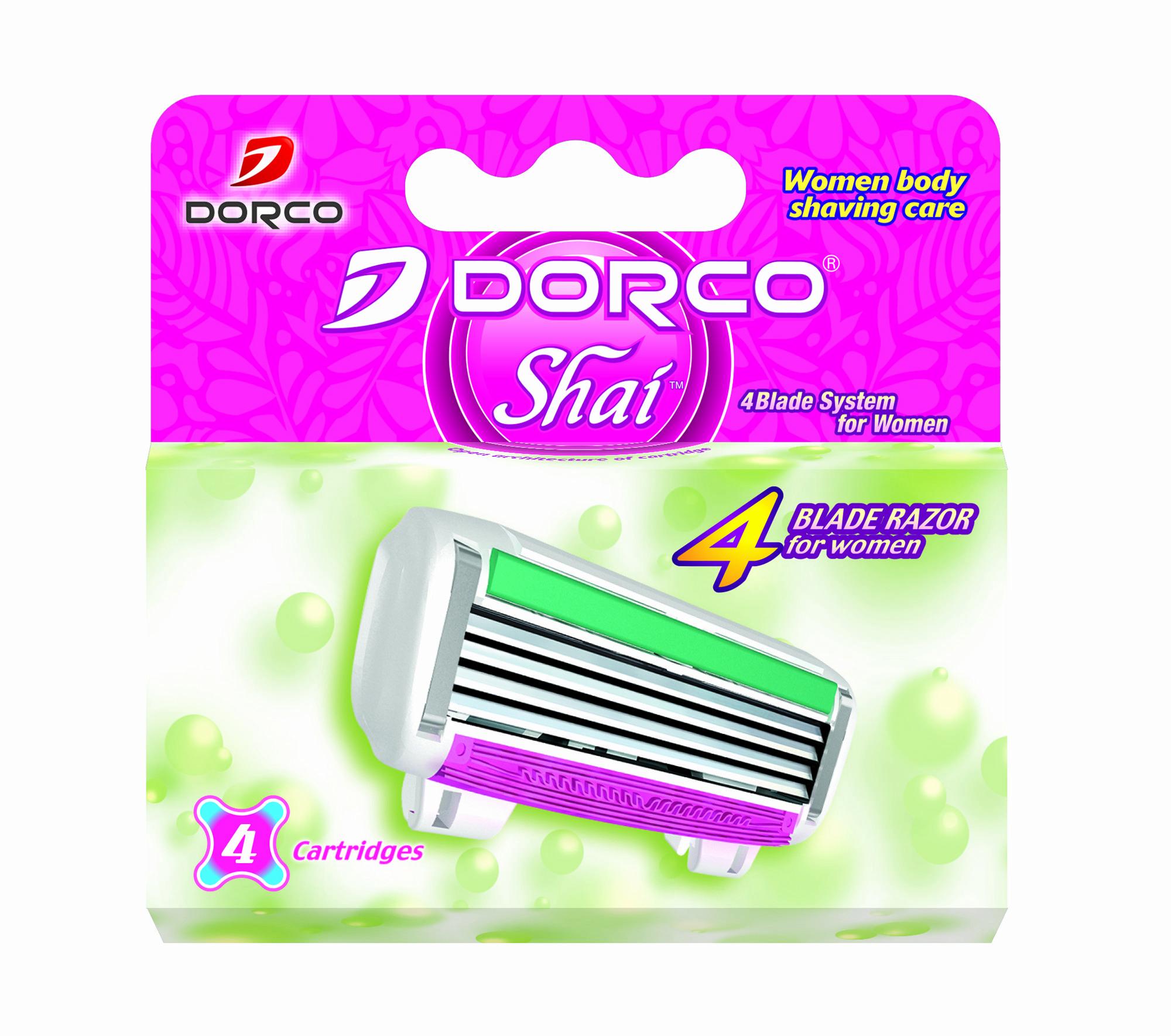 Kассеты для бритья жен., Dorco Shai 4, картонная пачка