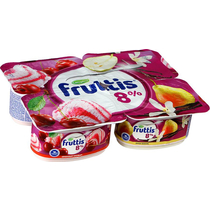 Йогуртный продукт вишневый пломбир груша ваниль 8%, Fruttis, 115 гр, ПЭТ