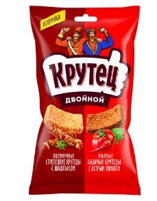 Гренки Крутец со вкусом шашлыка и томата спайси 100 гр., флоу-пак