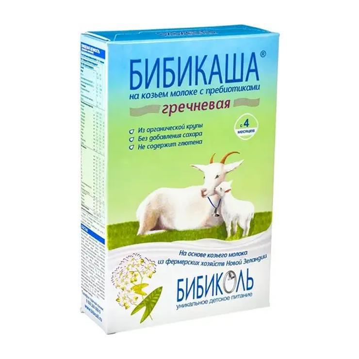 Каша БИБИКОЛЬ гречневая на козьем молоке с 4 месяцев 200 гр., картон