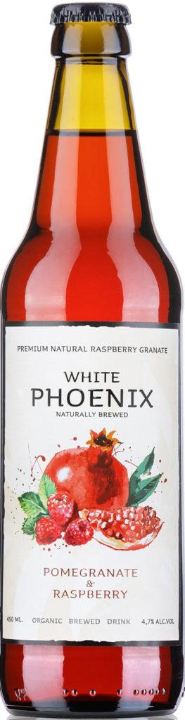 Медовуха WHITE PHOENIX Гранат малина фильтрованная непастеризованная 4.7% 450 мл., стекло