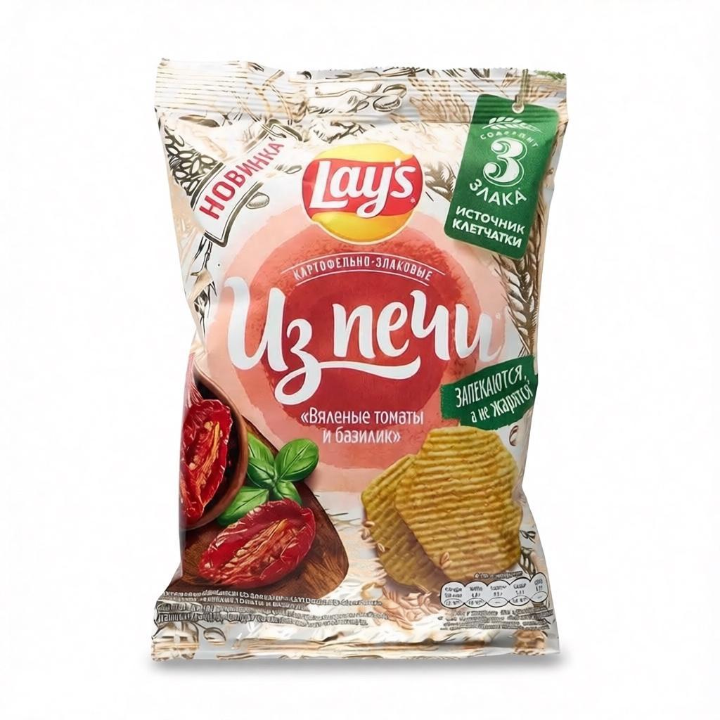 Чипсы Lay's Из печи вяленые томаты и базилик 85 гр., флоу-пак