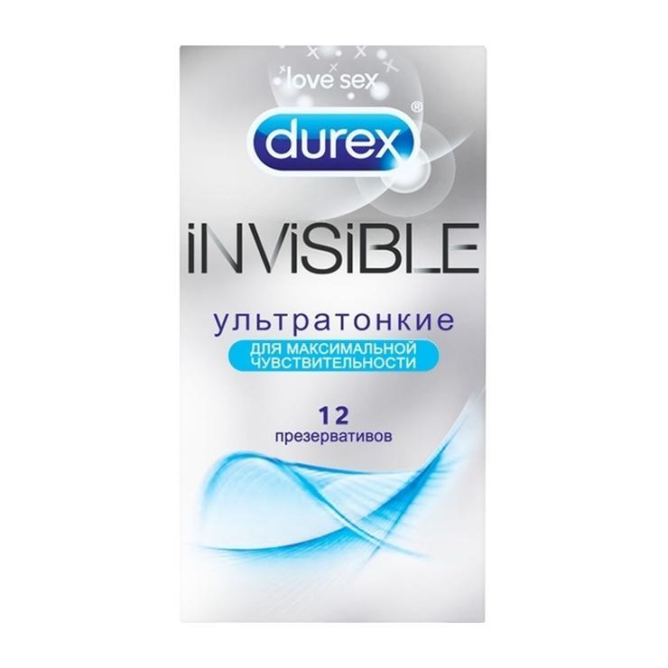 Презервативы Durex Invisible ультратонкие 12 штук, картон