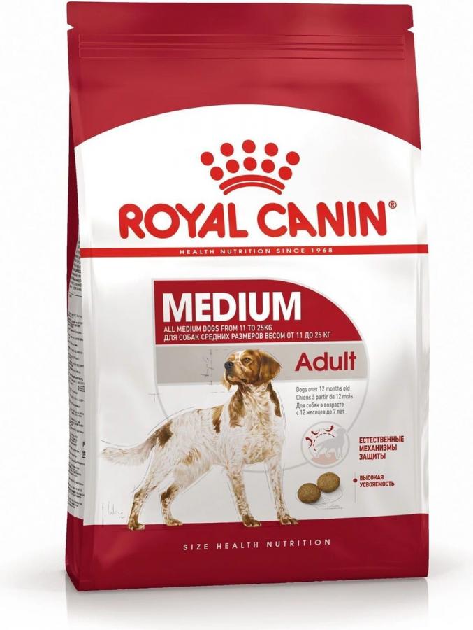 Корм Royal Canin Medium Adult для собак средних пород сухой, 3 кг., пакет