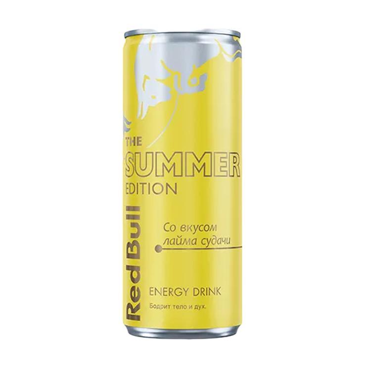 Напиток энергетический Red Bull лайм Сербия 250 мл., ж/б