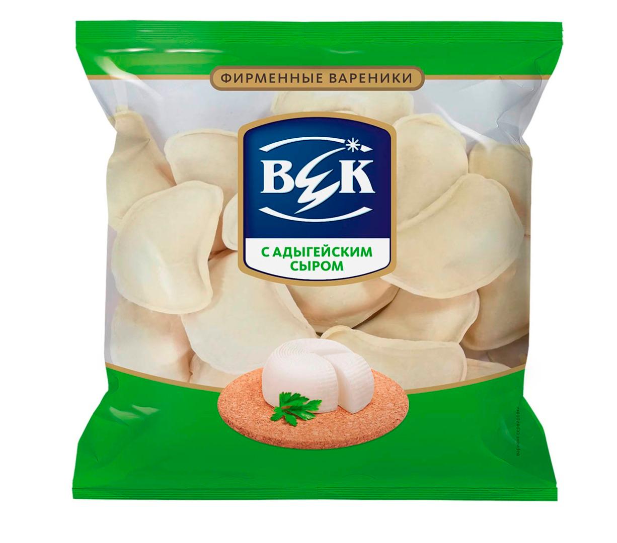 Вареники ВЕК фирменные с адыгейским сыром, 400 гр, флоу-пак