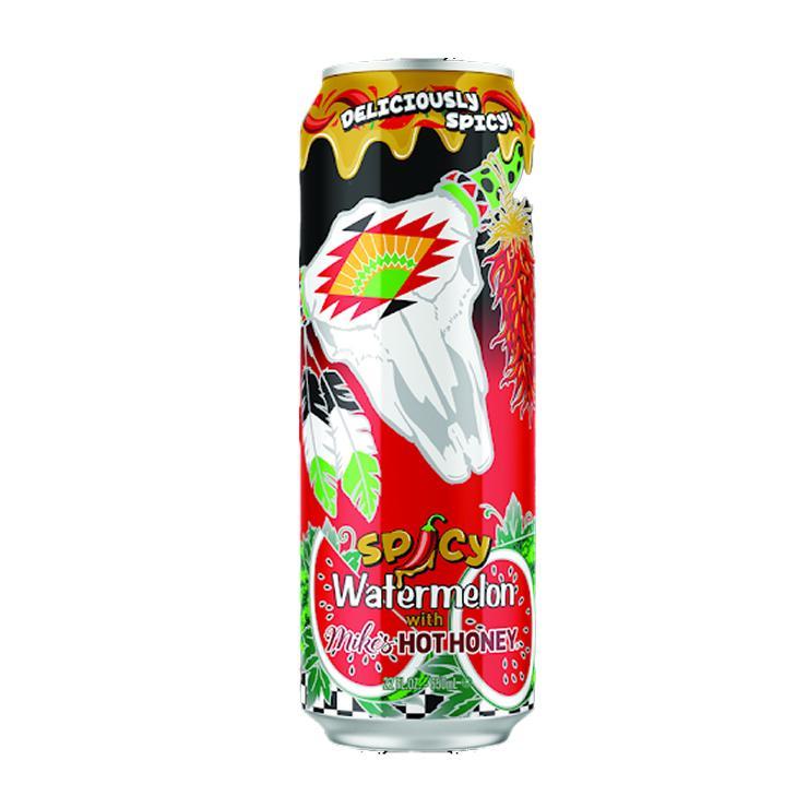 Напиток сокосодержащий Arizona Spicy Watermelon with Mike's Hot Honey cо вкусом арбуза и меда США 650 мл., ж/б