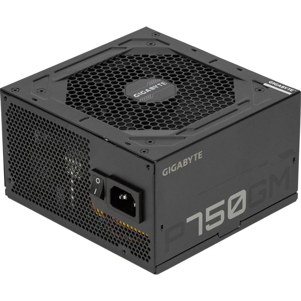 Блок питания Gigabyte GP-P750GM, 750Вт, 80 PLUS GOLD, 120мм, черный, retail