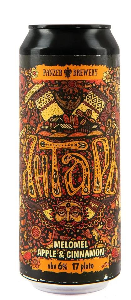 Пивной напиток крафтовый Panzer brewery Янтарь светлый нефильтрованный непастеризованный 6% 500 мл, ж/б