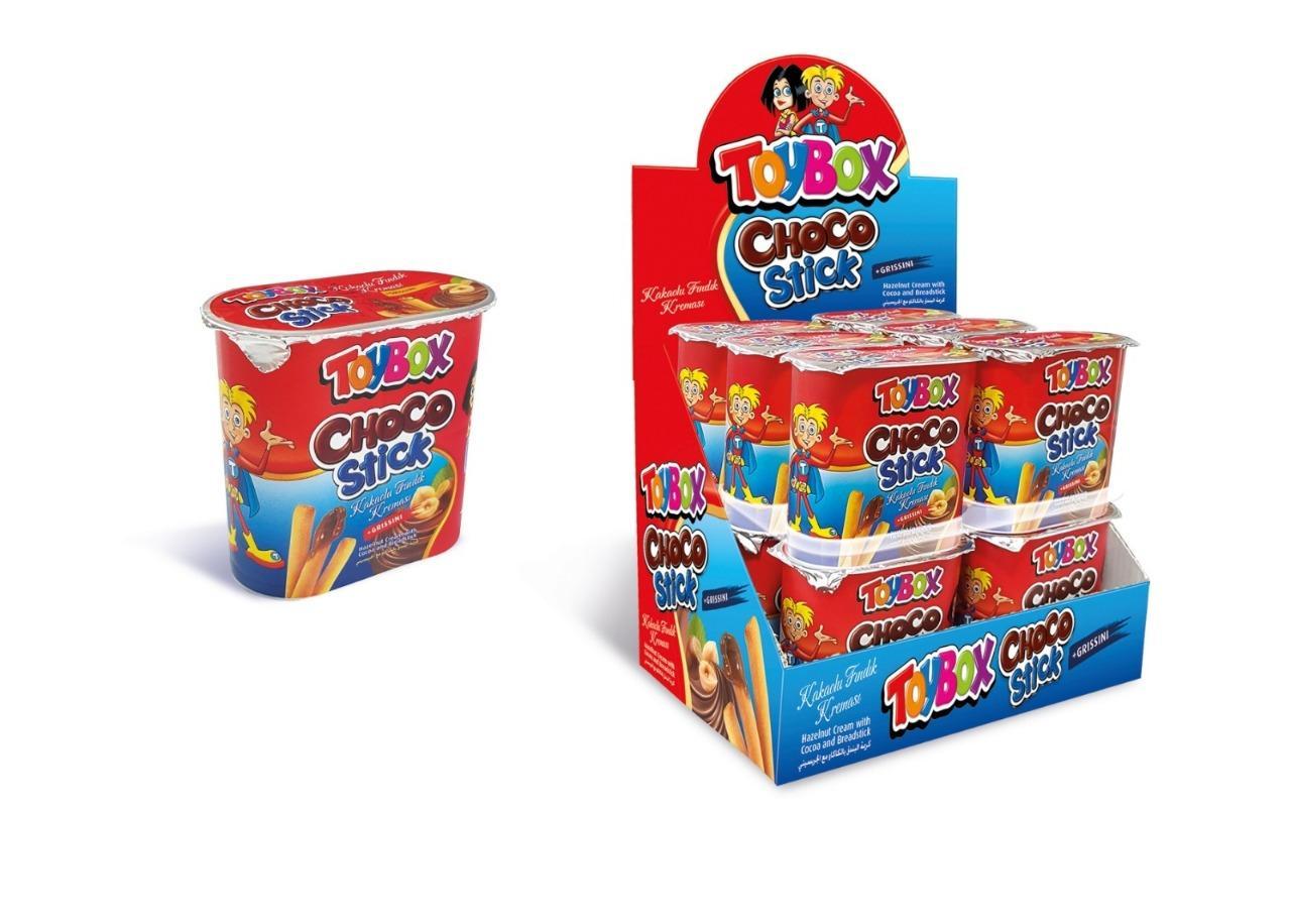 Бисквитные палочки Toybox Choco Stick с ореховой пастой 56 гр., пластик