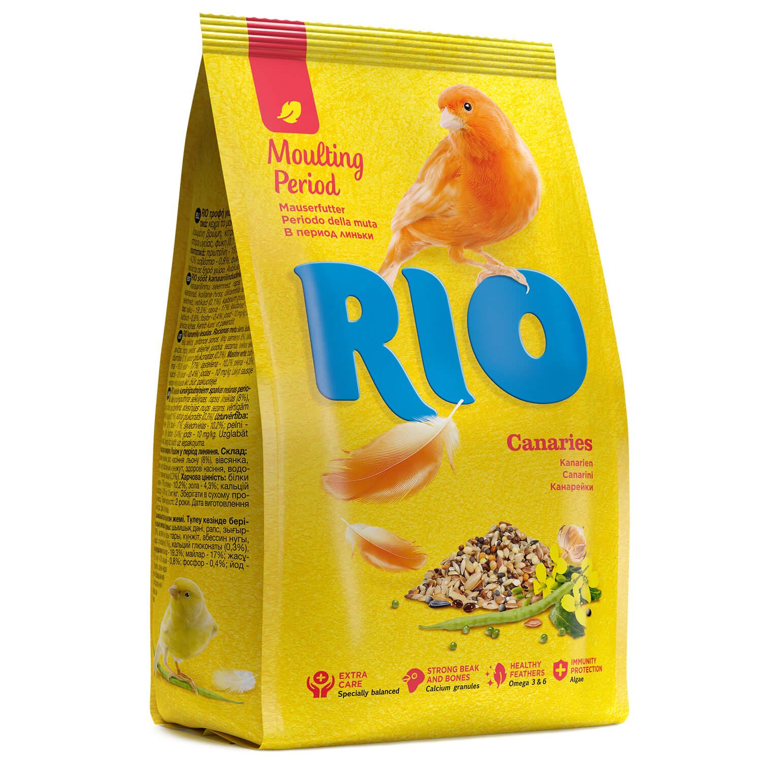 Корм для канареек RIO Canariesв период линьки 500 гр., флоу-пак