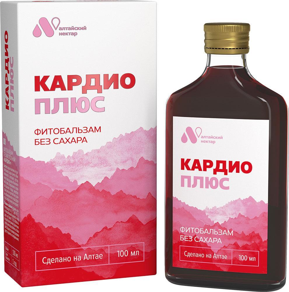 Фитобальзам Алтайский нектар Кардио + без сахара 100 мл., стекло