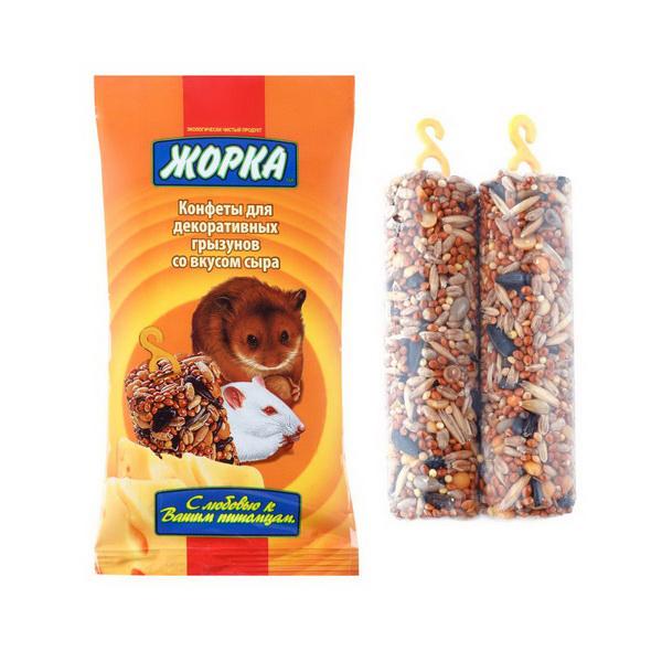 Конфеты Жорка для грызунов Сыр 2 штуки 100 гр., флоу-пак