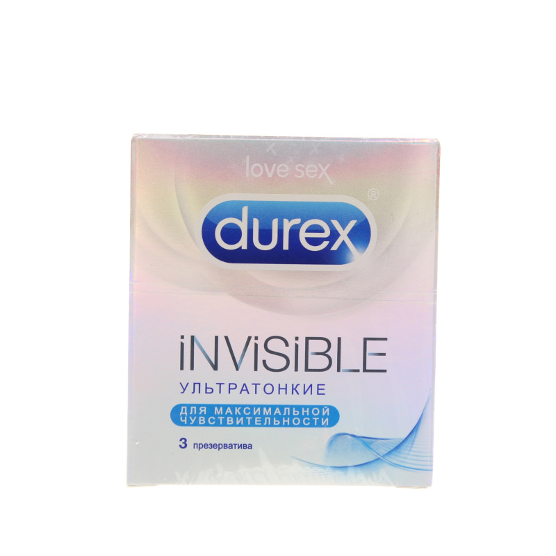 Презервативы Durex Invisible ультратонкие 3 шт., картон