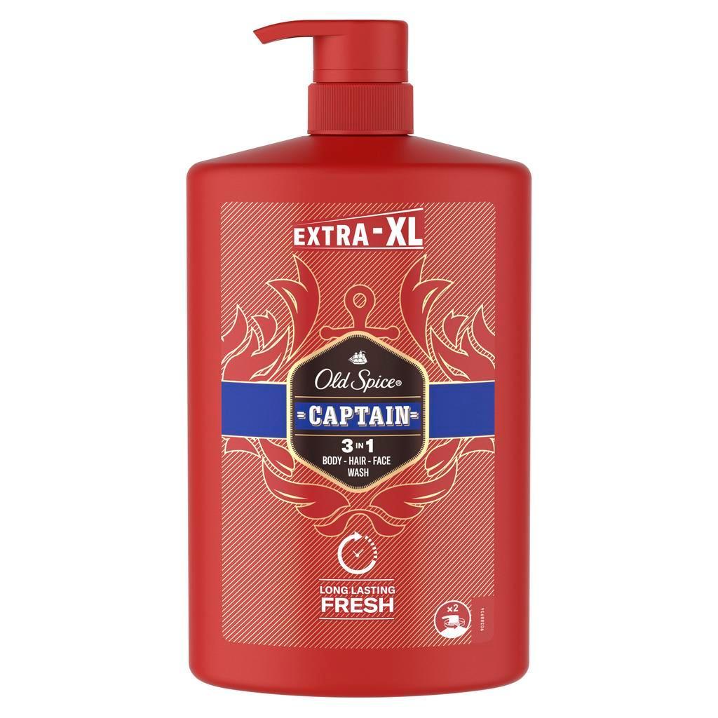 Шампунь-гель для душа Old Spice Captain 3 в 1 1 л., флакон