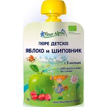 Пюре Fleur Alpine Organic яблоко и шиповник с 5 месяцев