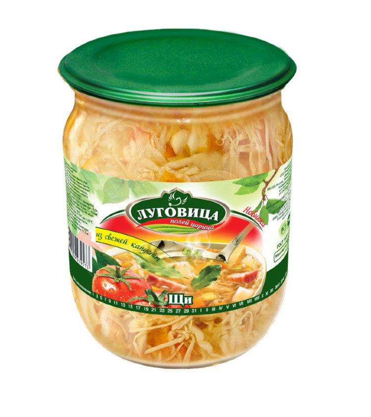Щи Луговица из свежей капусты 500 гр., стекло