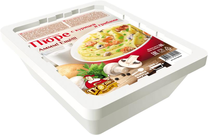 Картофельное пюре Добряк с курицей и грибами 60 гр., лоток