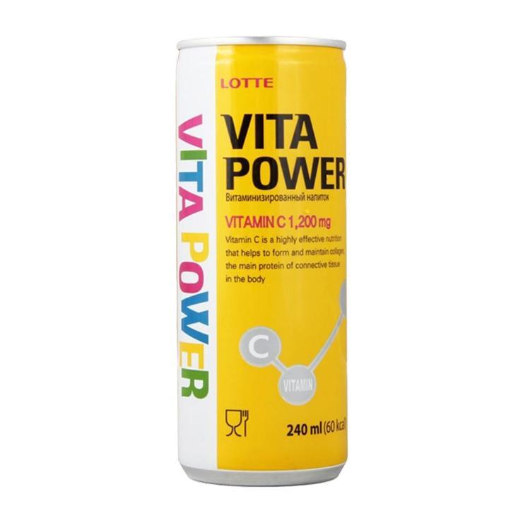 Напиток негазированный Vita Power Lotte витаминизированный Корея 240 мл., ж/б