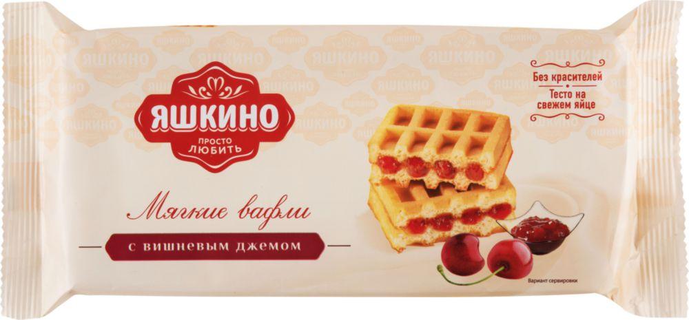 Вафли Яшкино Венские с вишневым джемом 120 гр., флоу-пак