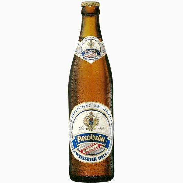 Пиво Arcobrau Weissbier Hell, Alkoholfrei светлое, 500 мл., стекло