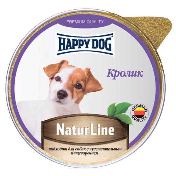 Влажный корм для собак Happy Dog Natur Line паштет кролик 125 гр., ламистер