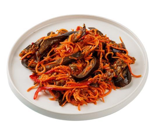 Салат ВкусВилл из баклажанов и моркови по - корейски 200 гр., пластиковый контейнер