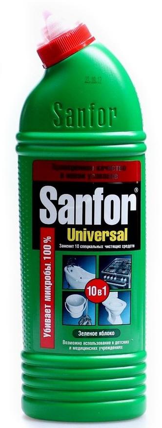 Чистящий гель Sanfor зеленое яблоко 750 мл., ПЭТ