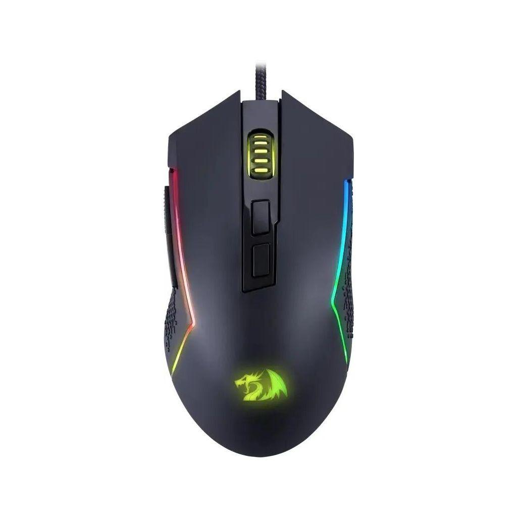 Мышь проводная Redragon Trident Lite, игровая, оптическая, USB, 8000dpi, черный [72018]