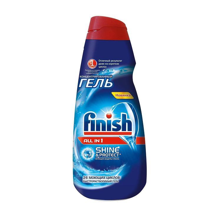 Гель для посудомоечных машин Finish All in 1 Shine&Protect 600 мл., ПЭТ