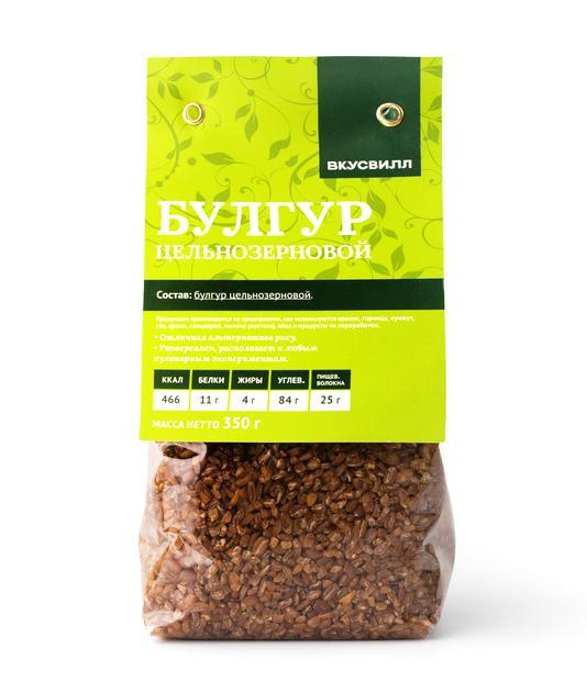 Булгур ВкусВилл цельнозерновой 350 гр., флоу-пак
