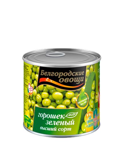 Горошек Белгородские овощи зеленый , 200 гр, ж/б