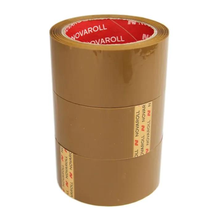 Клейкая лента Novaroll 48 мм х 66 м 38 мкм 6 рул/упак Россия 0120-237х коричневый., пакет