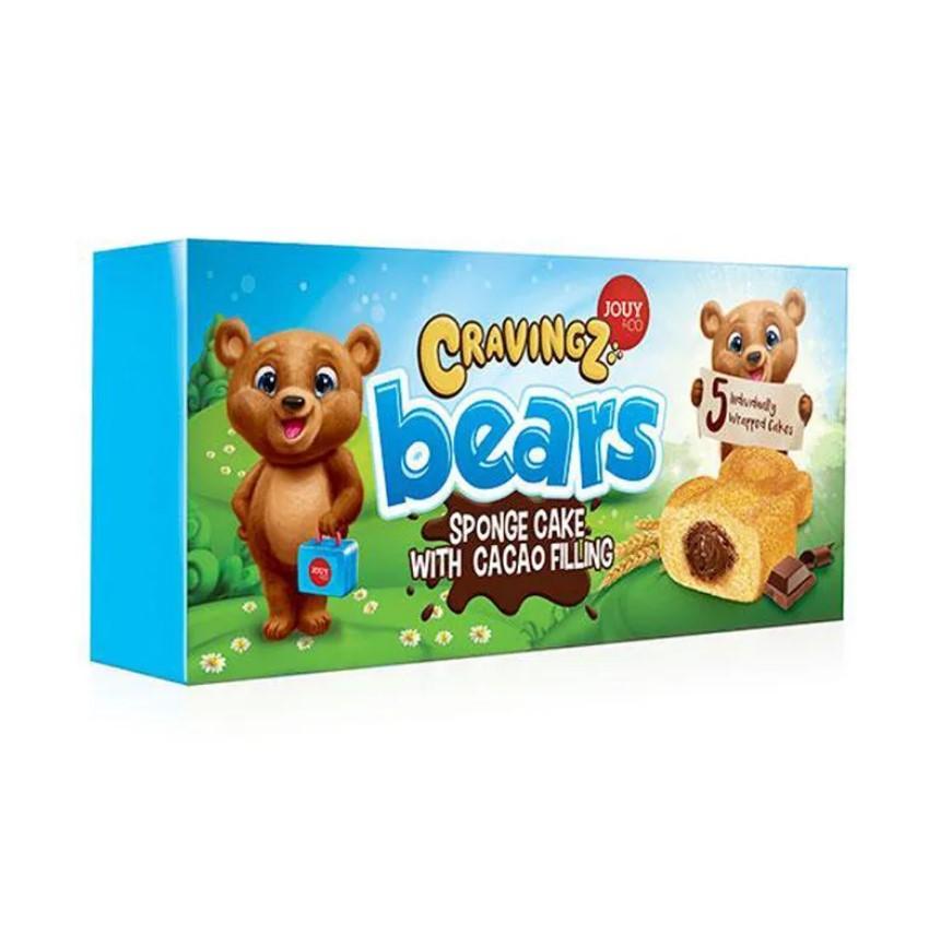 Мороженое пломбир Jouy&Co кекс bears с шоколадной начинкой 200 гр., флоу-пак