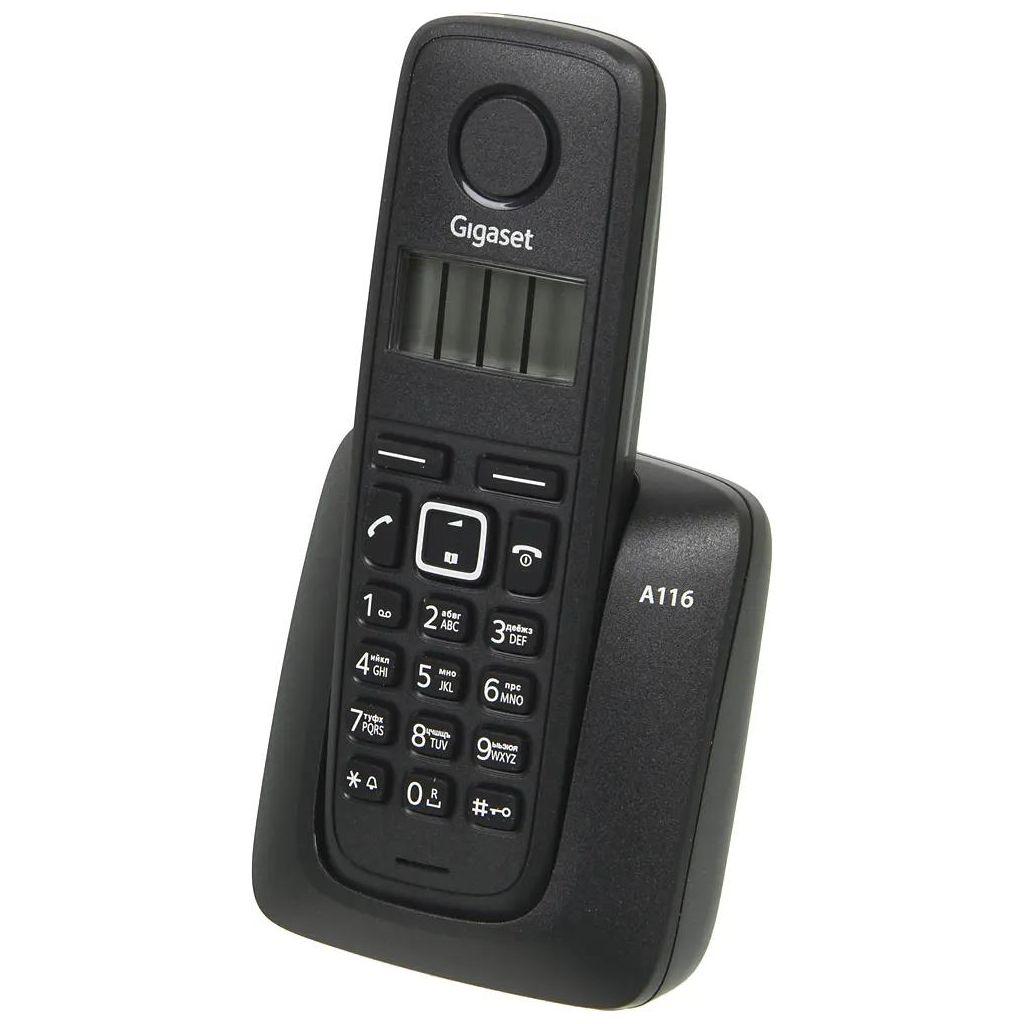 Радиотелефон Gigaset A116 RUS, черный [s30852-h2801-s301]