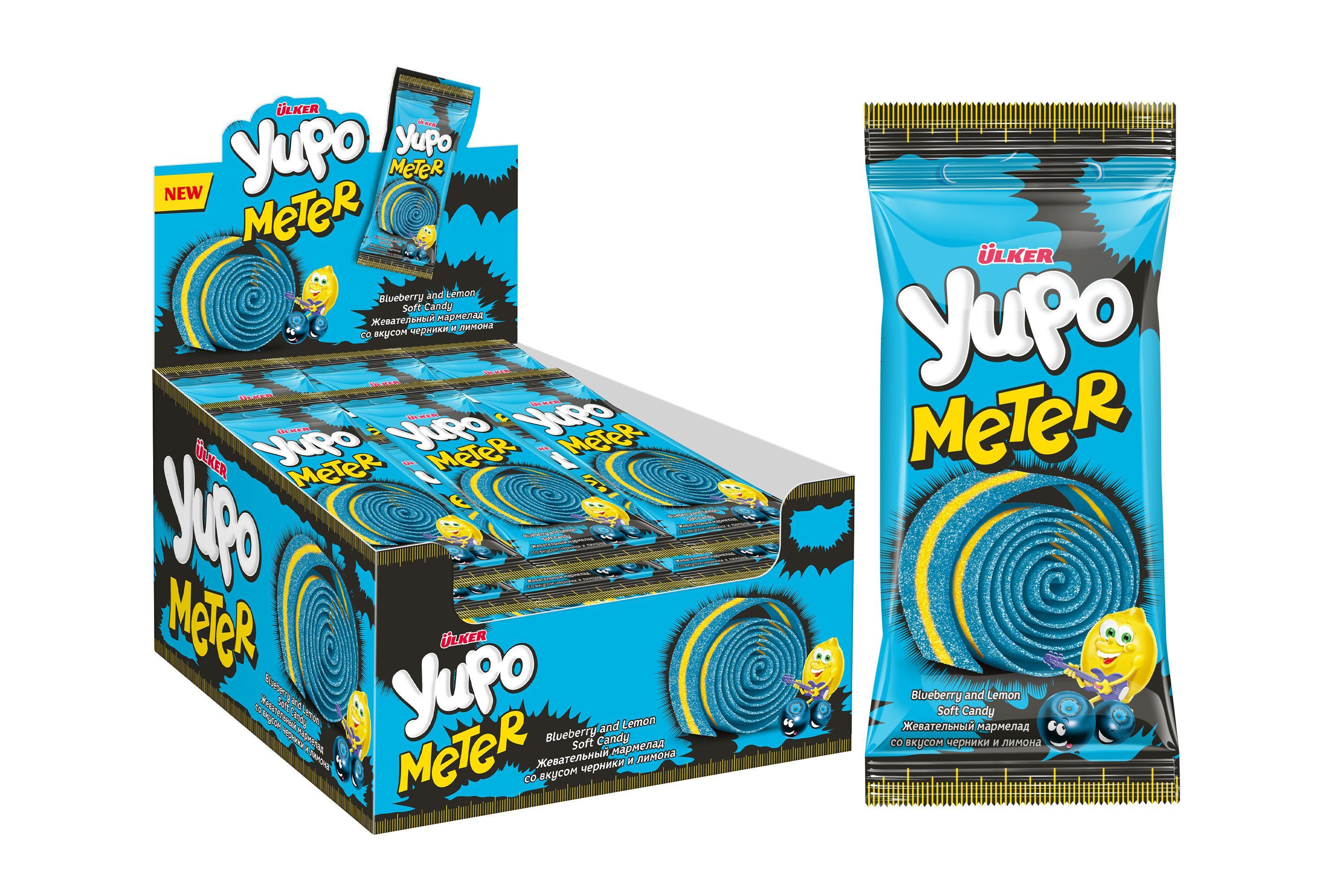 Жевательная пастила Ulker yupo meter Черника 50 гр., флоу-пак