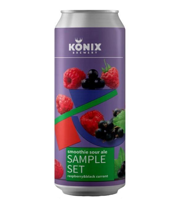 Пивной напиток крафтовый Konix Brewery Sample Set Raspberry & Black Currant светлое нефильтрованное 6%, 500 мл., ж/б