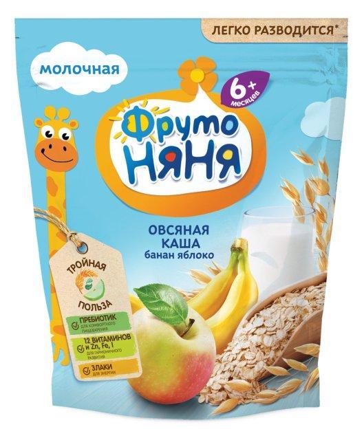 Каша Фруто Няня овсяная с бананом и яблоком .