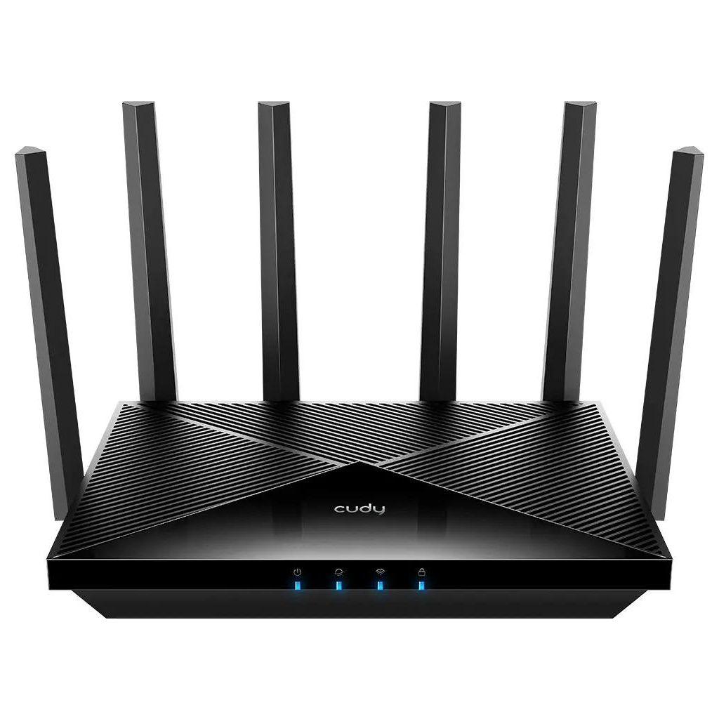 Wi-Fi роутер CUDY WR6500H, Wi-Fi 7, BE6500, 2.4/5ГГц, 4 LAN, черный