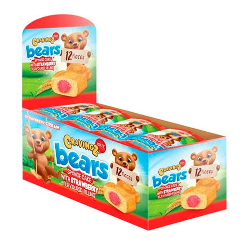 Кекс Jouy Co Bears с клубничной начинкой 40 гр., флоу-пак
