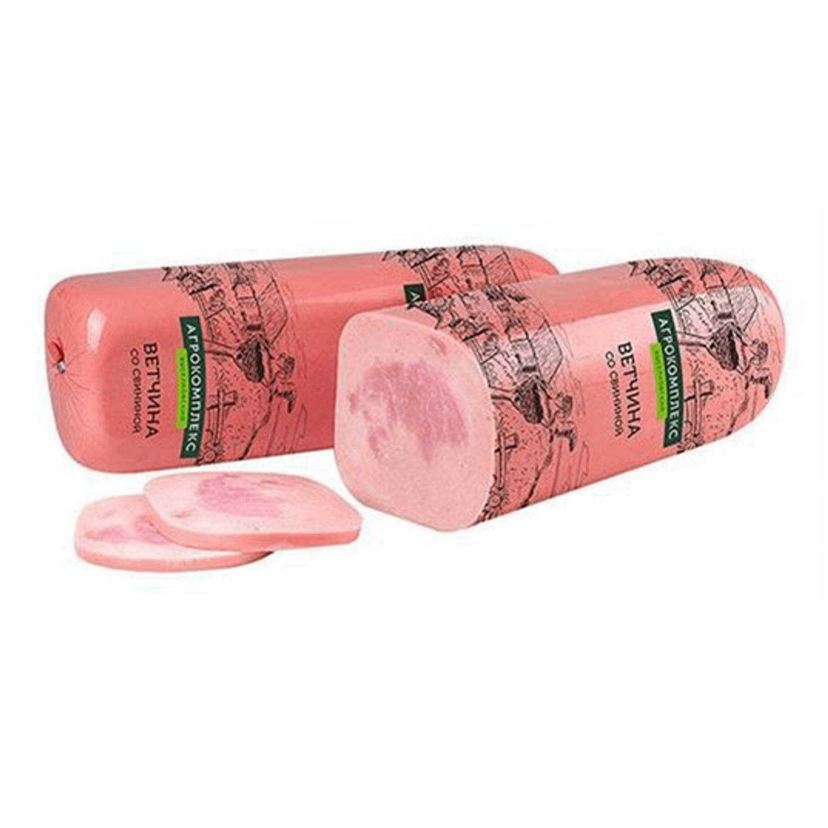 Ветчина Агрокомплекс со свининой продукт мясосодержащий вареная 1 кг., оболочка